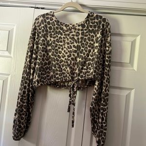 Cheetah print crop top